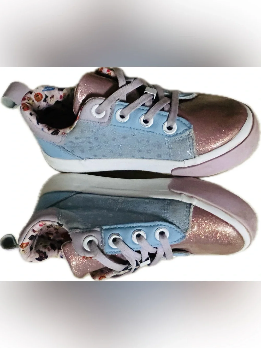 2 Pair Bluey Bingo Glitter Sneakers Girl’s  Toddler Size 10
